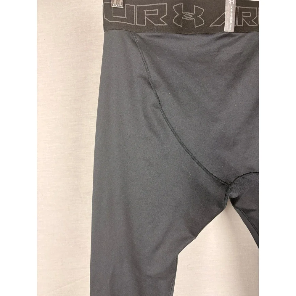 Under Armour Boys ColdGear Compression Leggings Black Tights Large‎
